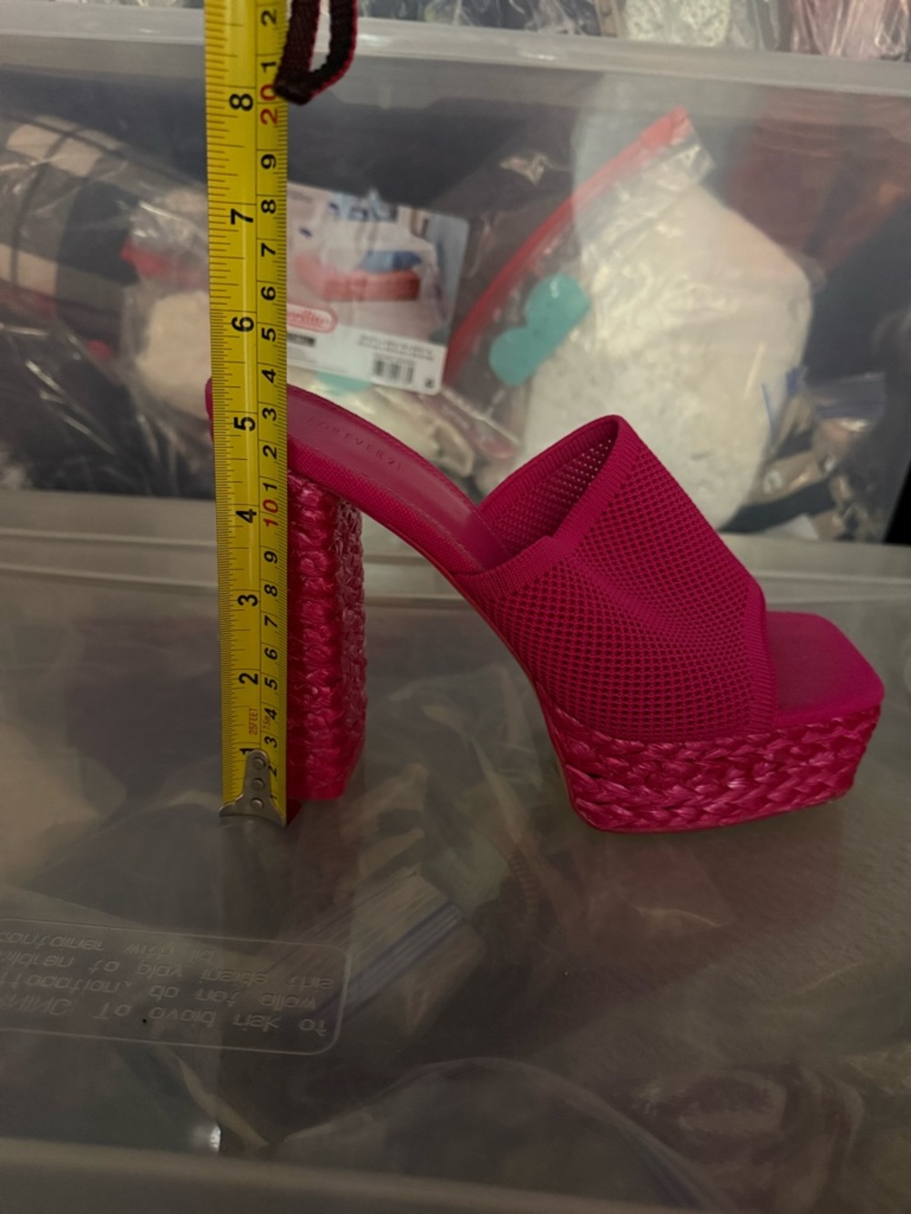 Forever 21 Hot Pink Platform Slide Mules - Picture 13 of 14